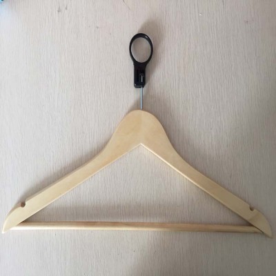 44.5 cm Wooden hangers with metal anti theft hotel hangers