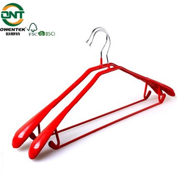 Popular design slip dress pvc coat outdoor laundry hanger wire chrome metal hanger