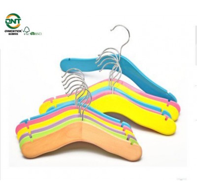 Colorful Baby Clothes Hanger Cheap Coat Wooden Hangers For Kids