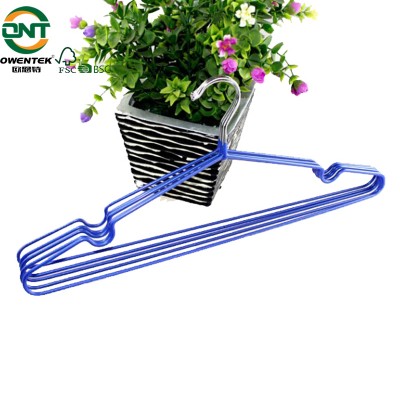 Strong PVC rubber coated Thick Metal Wire Hangers for Clothes /Shirt/Suit