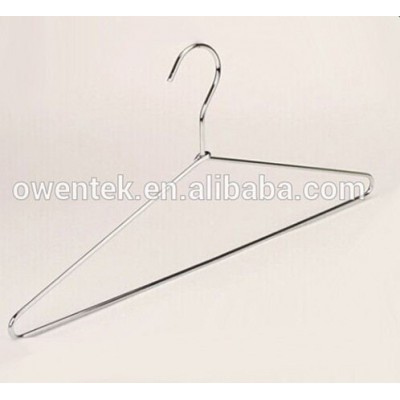 Design by ONT chromed plated standard size metal hanger for laundry drying clothes