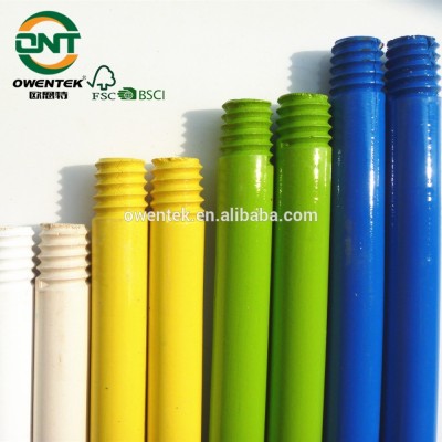 best broom holder with varnished PVC pipe garden stick of grass broom raw material from Nanning