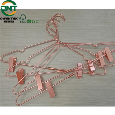 2018 good quality copper metal hanger with clips for display