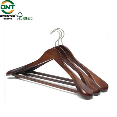 2015 NEW designed deluxe wooden clothes hanger, garment hanger, dress hanger